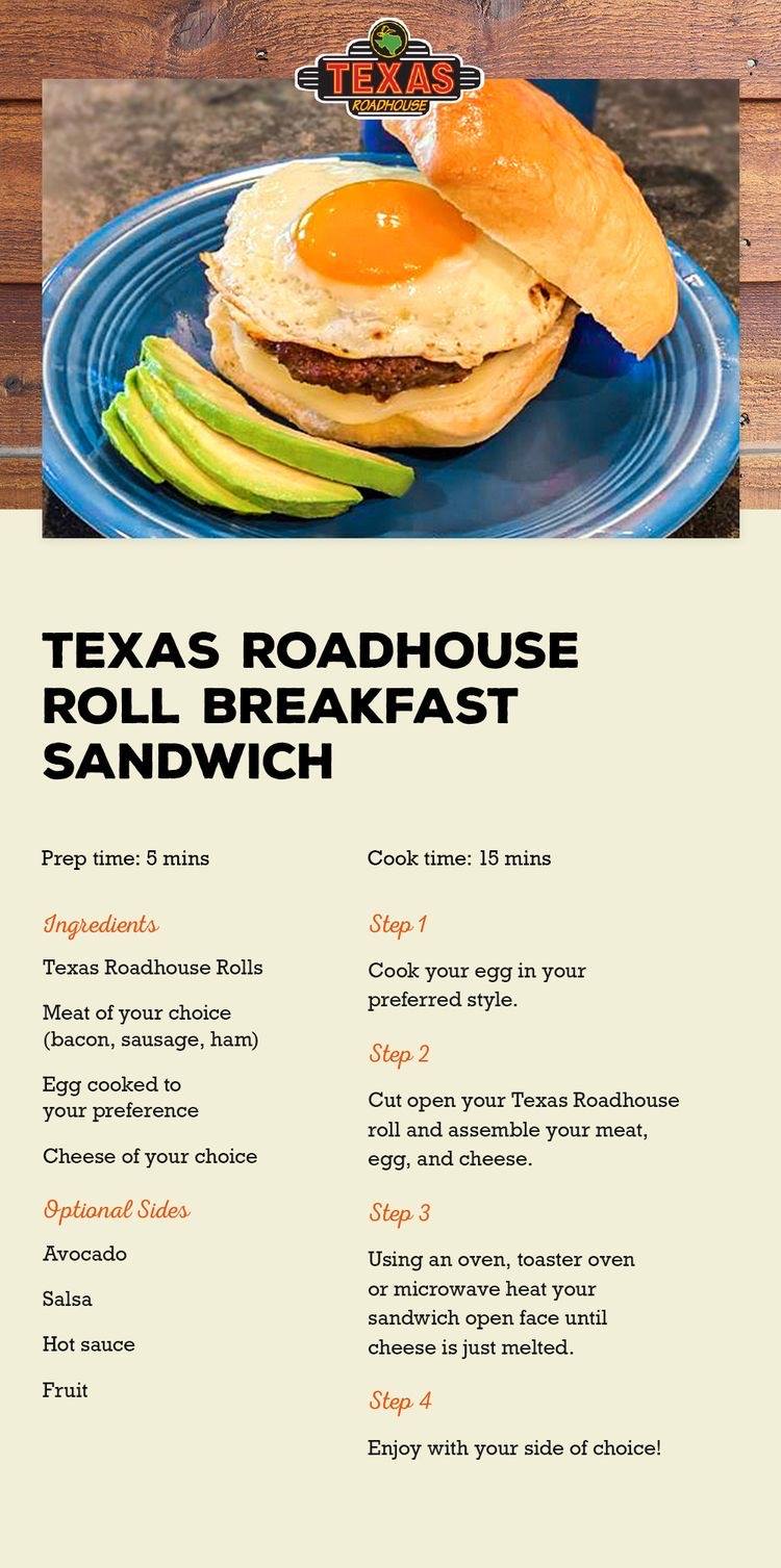 Texas roadhouse breakfast sandwhich roll recipe