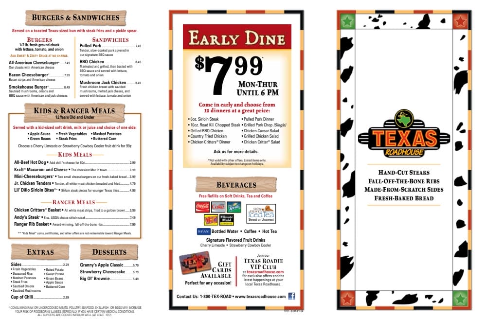 Texas Roadhouse Danville Menu Specials